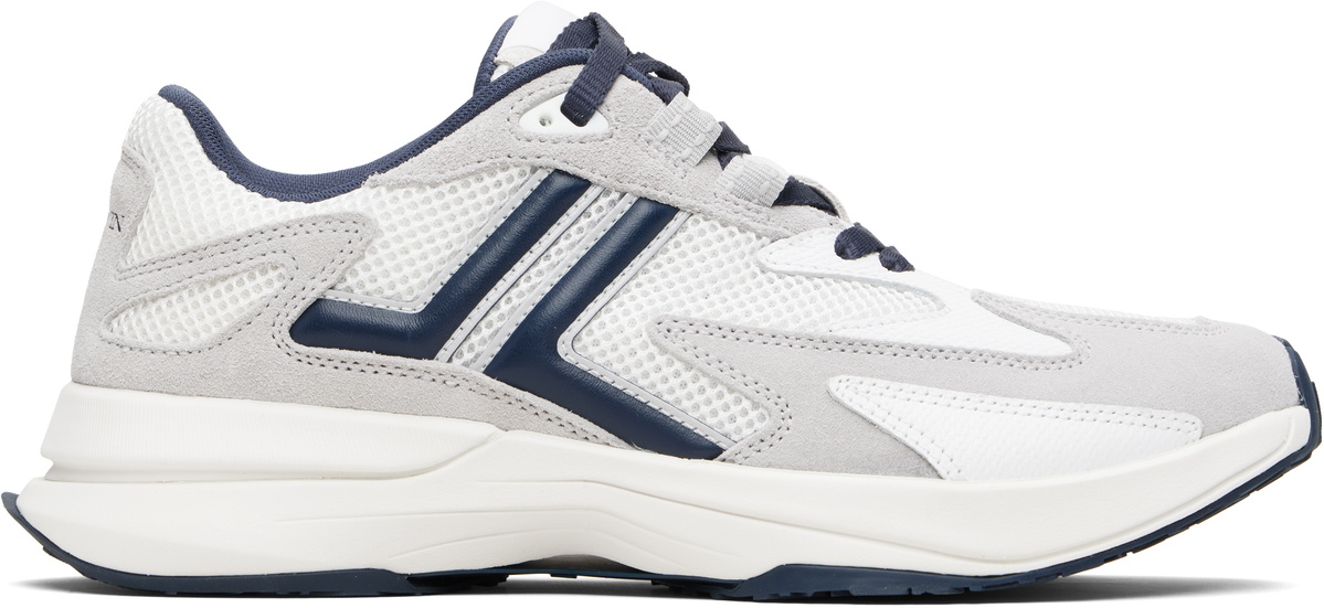 Lanvin White & Navy JLA Mesh Sneakers
