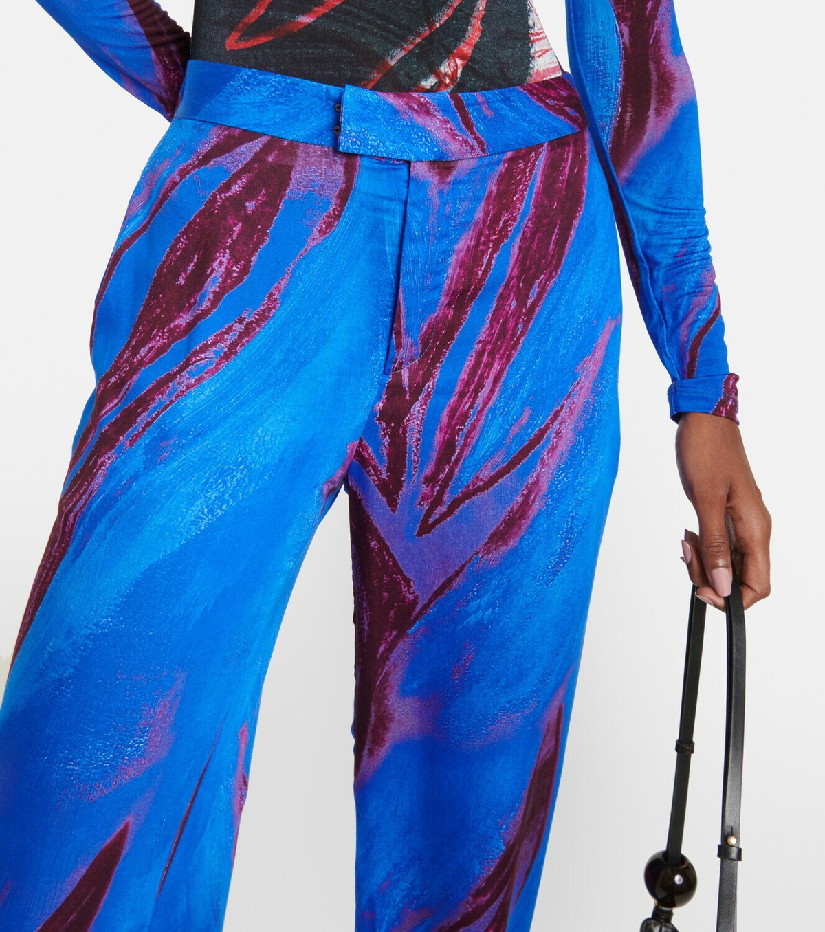 Louisa Ballou Printed wide-leg pants