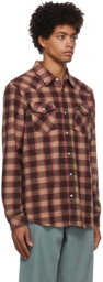Noon Goons Brown Calico Western Flannel Shirt