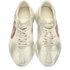 Gucci White Mouth Print Rhyton Sneakers