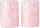 Stories of Italy Pink & White Macchia Su Macchia Tumbler Set