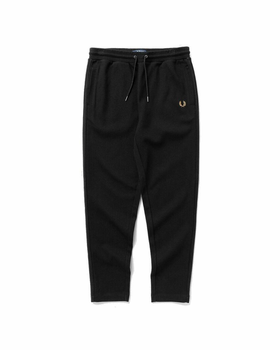 Photo: Fred Perry Knitted Tape Track Pant Black - Mens - Sweatpants
