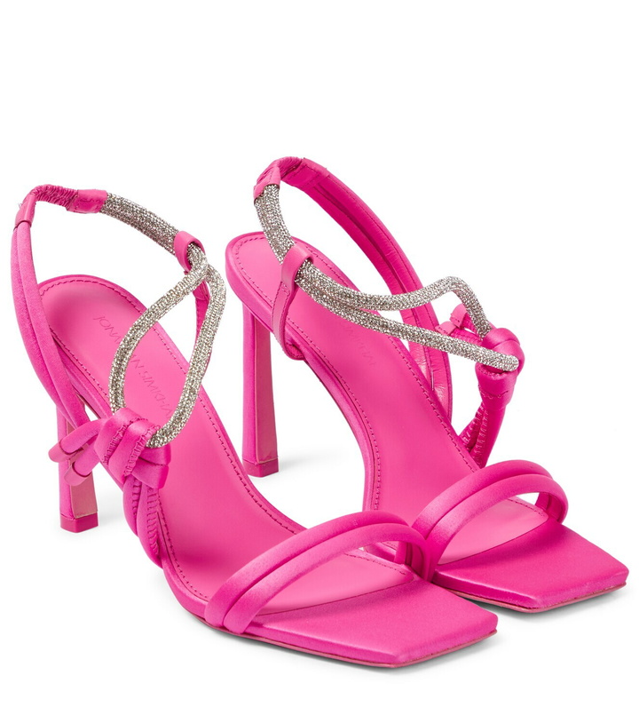 Photo: Simkhai - Cassie embellished satin sandals