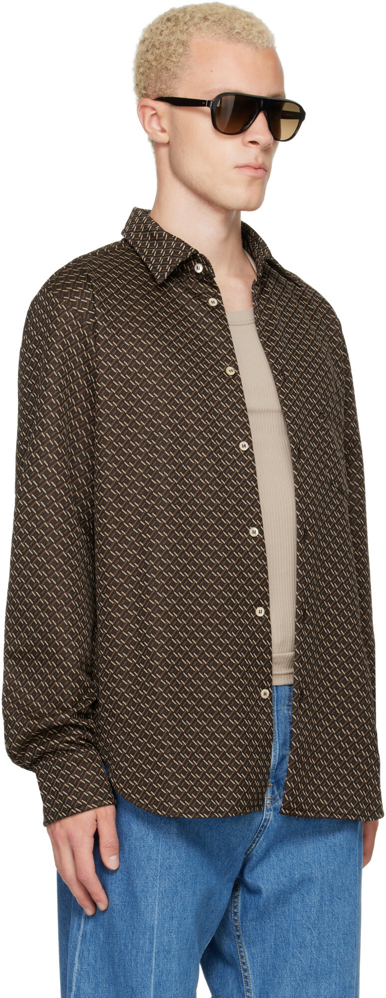 Wales Bonner Brown Doshi Shirt