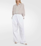 The Row Hubert cotton wide-leg pants