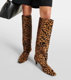Toteme Wide Shaft calf hair knee-high boots