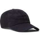 Brunello Cucinelli - Leather-Trimmed Suede Baseball Cap - Blue