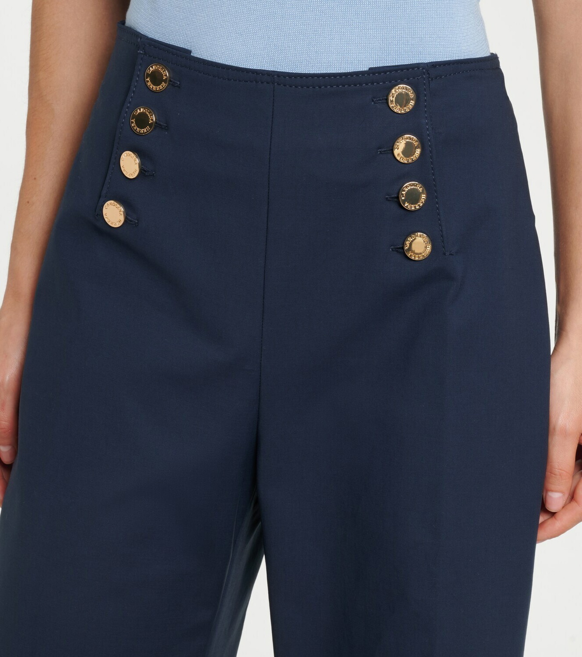 Carolina Herrera Alba cotton-blend wide-leg pants
