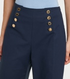 Carolina Herrera Alba cotton-blend wide-leg pants