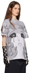 Pushbutton Black & White Pixel Crying Girl T-shirt