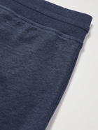 LORO PIANA - Tapered Stretch Linen-Blend Sweatpants - Blue