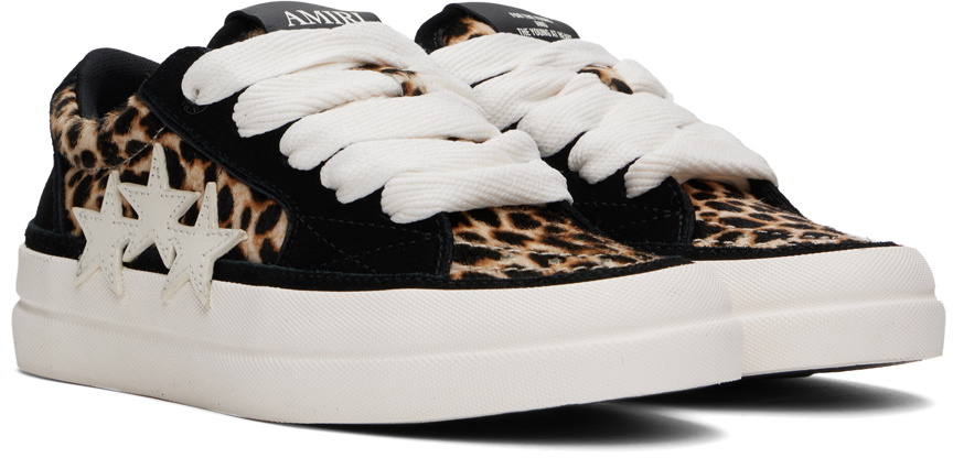 【抜け感と高級感】AMIRI Sunset Skate レオパード スニーカー AMIRI Black & Brown Leopard Sunset Skate Low Sneakers Amiri