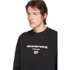 Alexander Wang Black Graphic Logo Long Sleeve T-Shirt