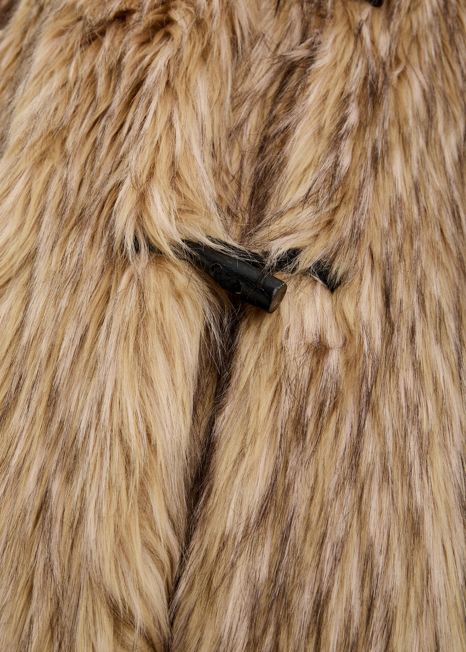 BY Malene Birger Graca Panelled Faux fur Coat Beige