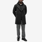 Represent Men's Double Breasted Overcoat in Jet Black