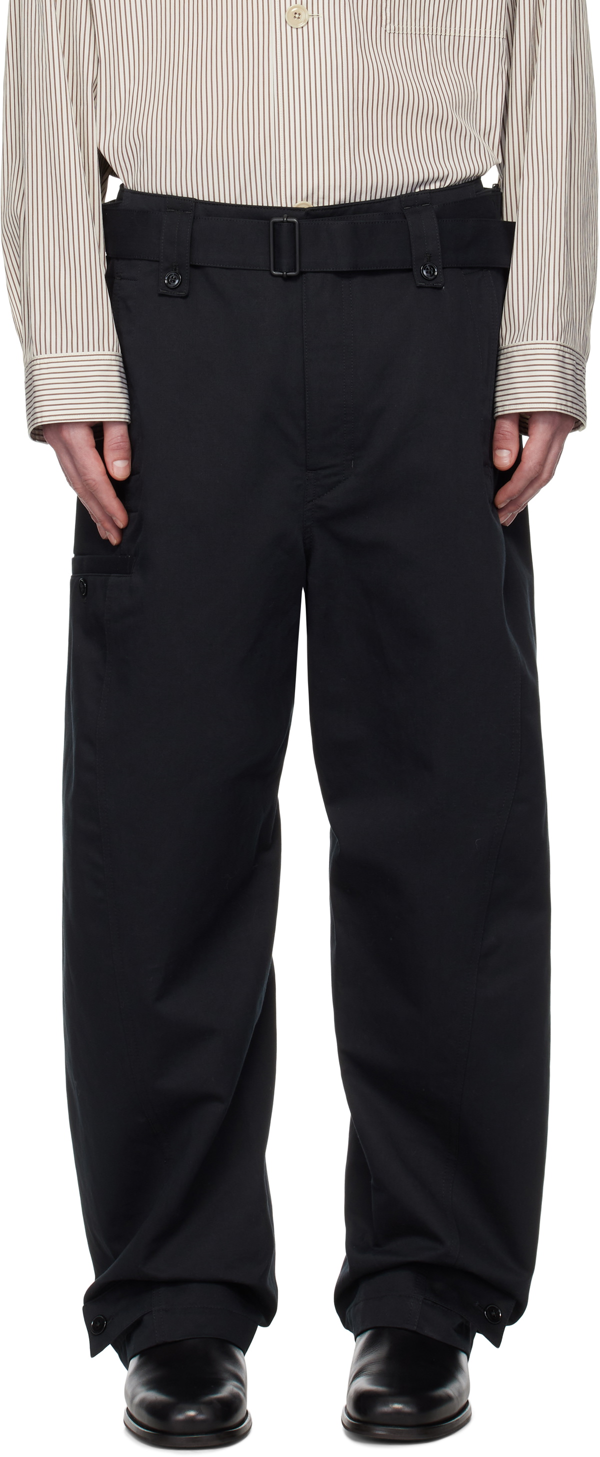 【LEMAIRE】TWISTED CHINO PANTS BLACK 48 Feb2021Session5270_TMHILHPS20_