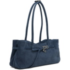 MARGESHERWOOD Navy Leather 'Grandma' Used Shoulder Bag