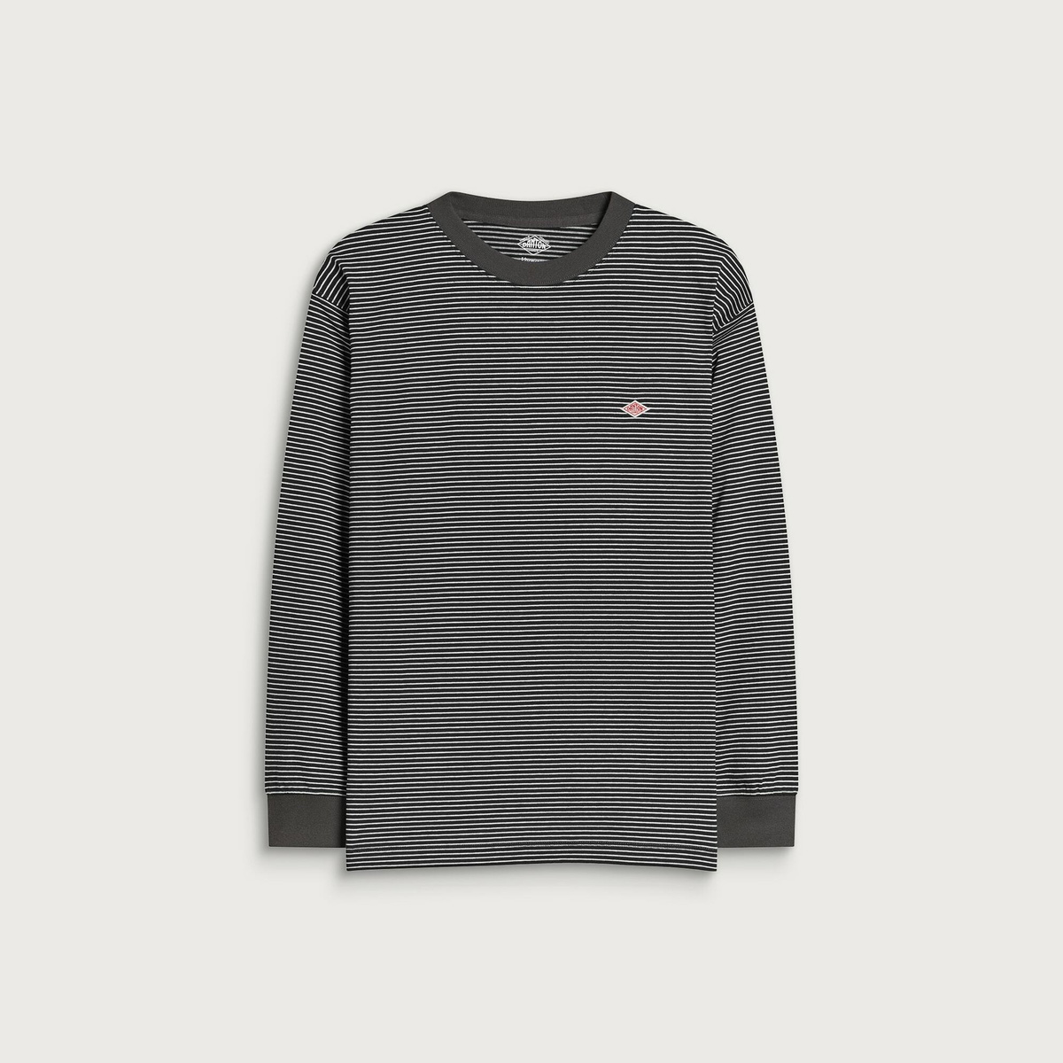 Danton Men's Long Sleeve Stripe T-Shirt in Black/White Stripe