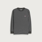 Danton Men's Long Sleeve Stripe T-Shirt in Black/White Stripe
