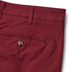 Canali - Stretch-Cotton Twill Shorts - Red