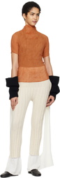 ISSEY MIYAKE Orange Chiffon Twist 3 T-shirt