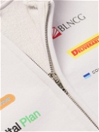 Balenciaga - Logo-Print Cotton-Blend Jersey Zip-Up Hoodie - White