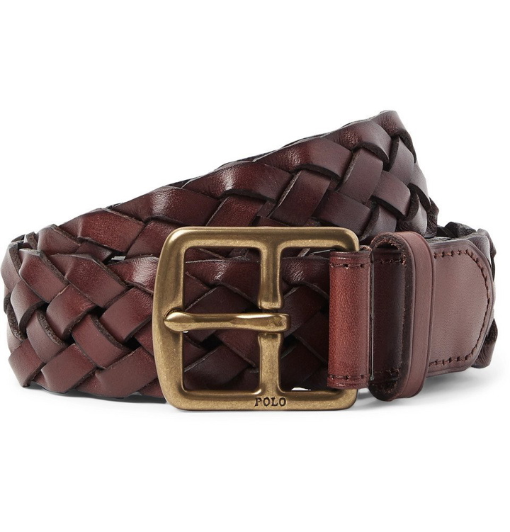 Photo: Polo Ralph Lauren - 3cm Brown Woven Leather Belt - Brown