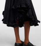 Noir Kei Ninomiya Ruffled tiered wool midi skirt