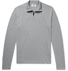 Acne Studios - Evias Mélange Cotton-Jersey Half-Zip Shirt - Gray