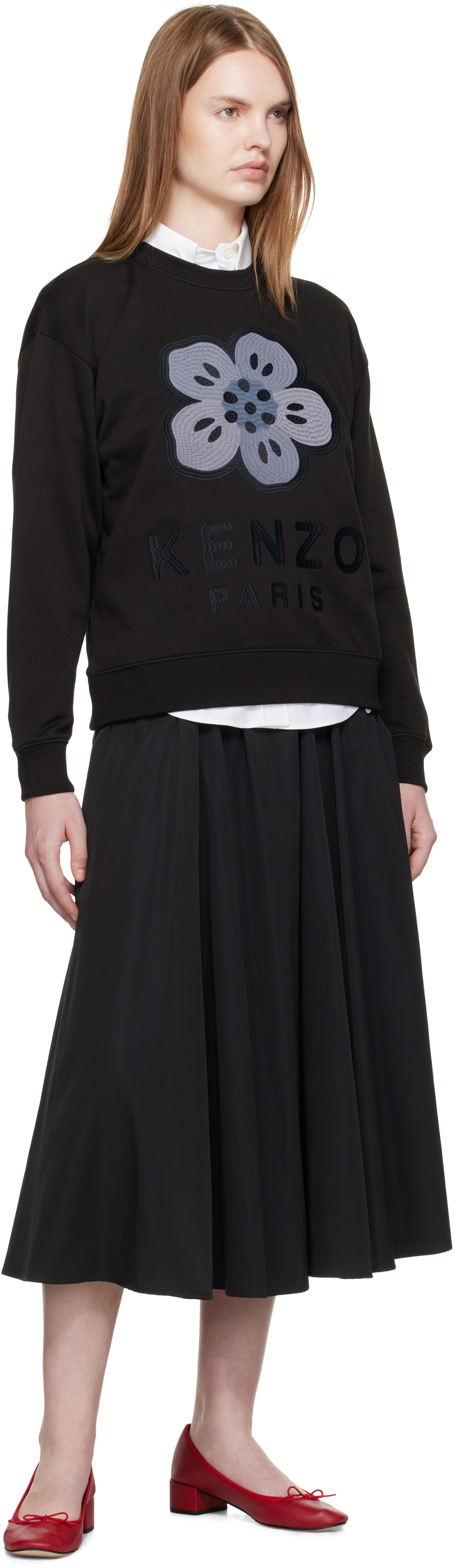 Kenzo Black Kenzo Paris 'Boke Flower' Embroidered Sweatshirt