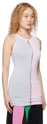 Edward Cuming White Ruched Tank Top
