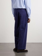 Beams Plus - Straight-Leg Herringbone Cotton Trousers - Blue