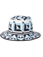 DOLCE & GABBANA - Printed Cotton-Blend Bucket Hat - Blue