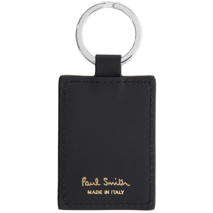 Photo: Paul Smith Black and Multicolor Stripes Keyring