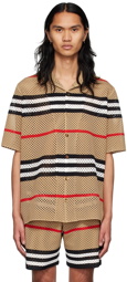 Burberry Beige Icon Stripe Shirt