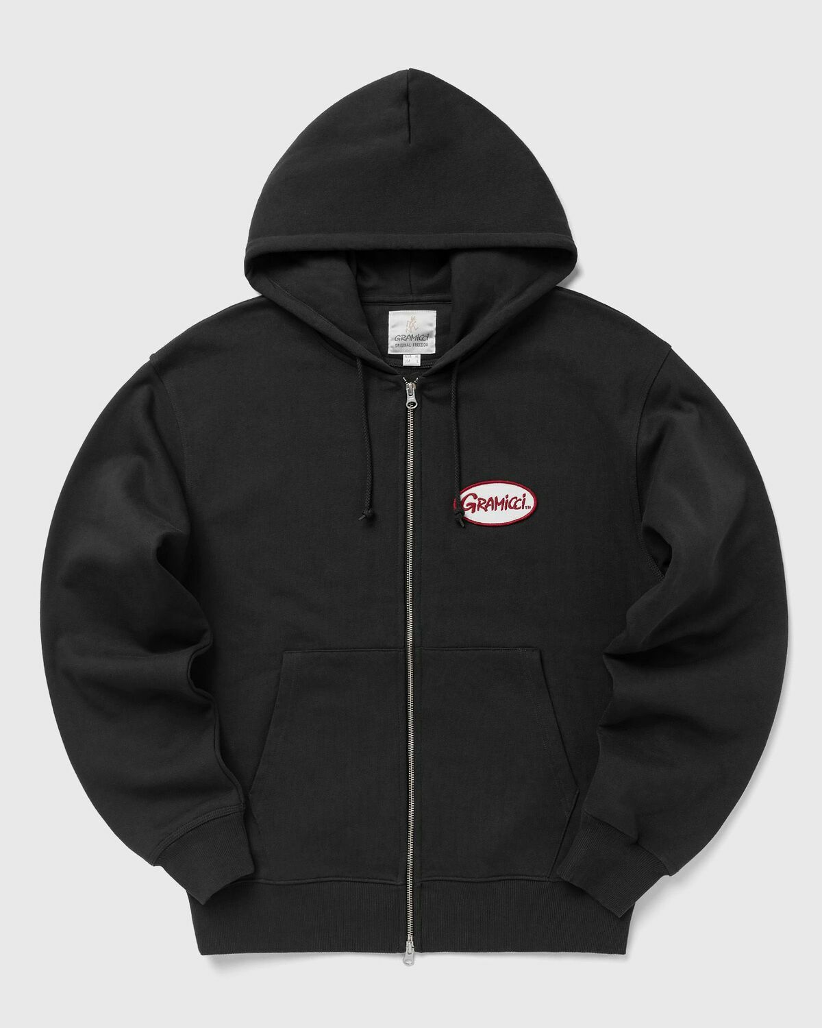 OVAL PATCH ZIP HOODED SWEATSHIRT