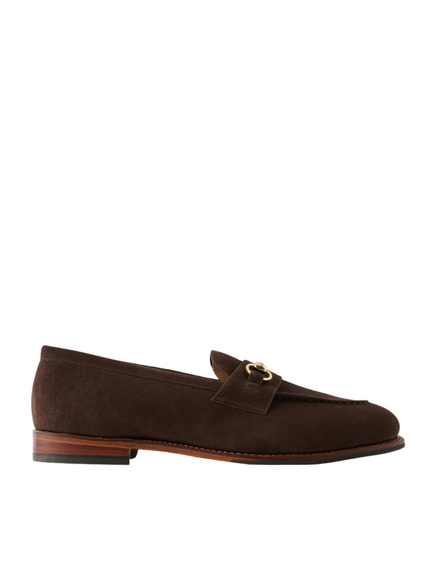 Photo: Grenson - Franklin Horsebit-Embellished Suede Loafers - Brown