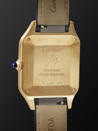 Cartier - Santos-Dumont 43.5mm Large 18-Karat Gold and Alligator Watch, Ref. No. CRWGSA0077