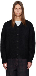 AMOMENTO Black Grandpa Cardigan