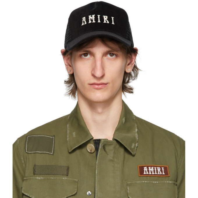 Photo: Amiri Black Logo Trucker Cap