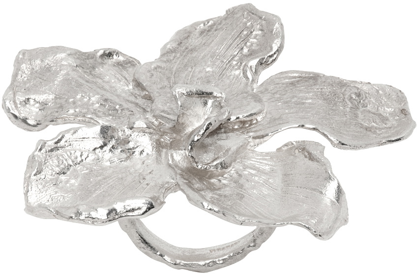 ELHANATI Silver Conie Vallese Edition Jardín Big Flower Ring
