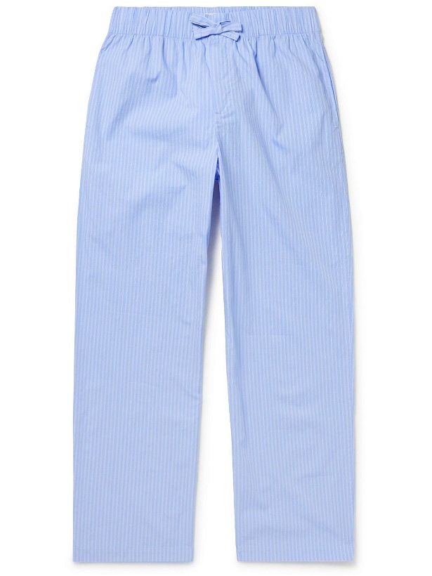 Photo: TEKLA - Striped Organic Cotton-Poplin Pyjama Trousers - Blue