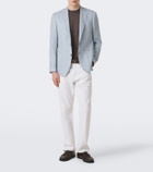 Canali Herringbone linen and wool blazer