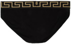 Versace Underwear Two-Pack Black Greca Border Briefs