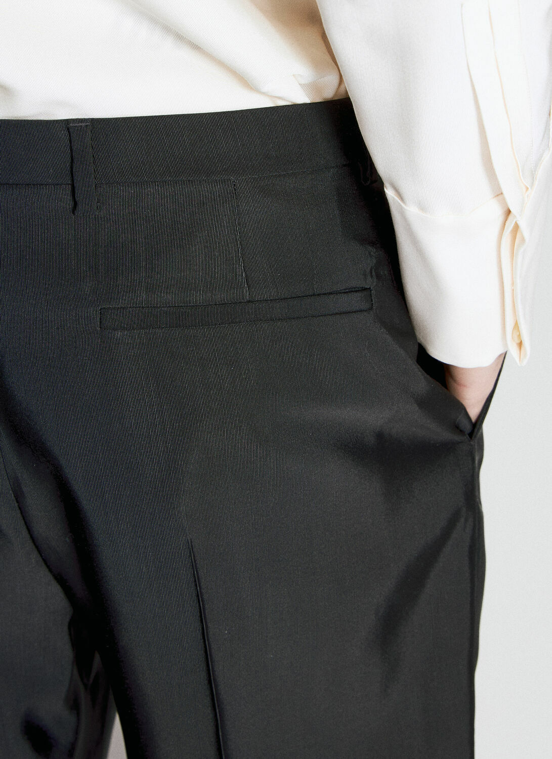 Saint Laurent High-Waisted Faille Pants