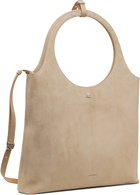 Courrèges Beige Holy Day Suede Tote
