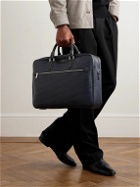 Serapian - Stepan Leather-Trimmed Logo-Debossed Coated-Canvas Briefcase