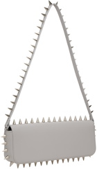 ABRA Gray Spike Baguette Bag