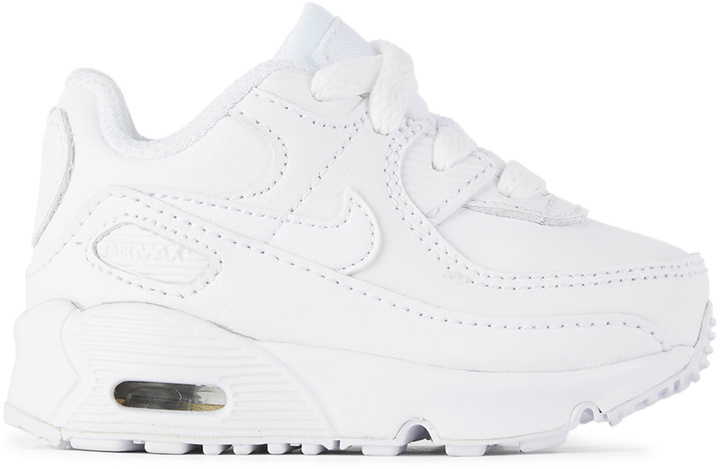 Photo: Nike Baby White Air Max 90 LTR Sneakers