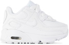 Nike Baby White Air Max 90 LTR Sneakers